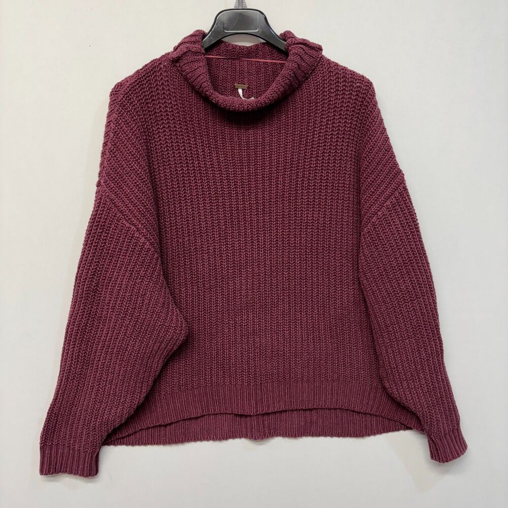 Free People Women Oversized Thick Cable Knit Sweater Size Small C042 -3 - Picture 16 of 16